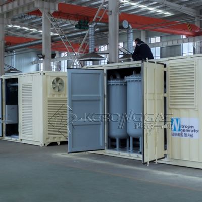 220V 50Hz hoog efficiënte stikstofgasinstallatie met ISO-container