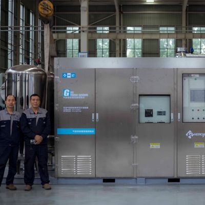 Heliumgasdrogersysteem met online zuiverheidsmonitor